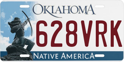 OK license plate 628VRK