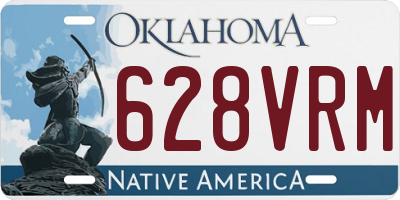 OK license plate 628VRM