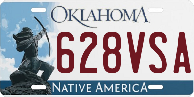 OK license plate 628VSA