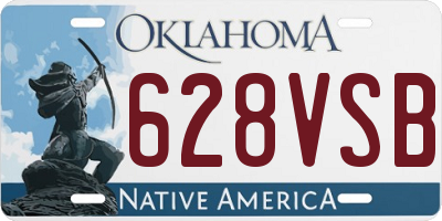 OK license plate 628VSB