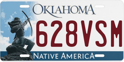 OK license plate 628VSM