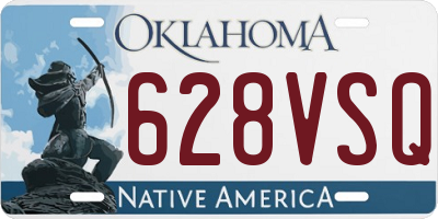 OK license plate 628VSQ