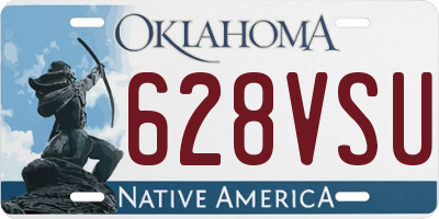 OK license plate 628VSU