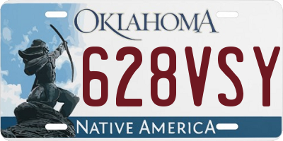 OK license plate 628VSY