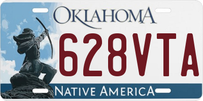 OK license plate 628VTA