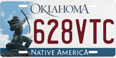OK license plate 628VTC