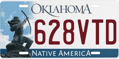 OK license plate 628VTD
