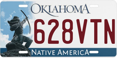 OK license plate 628VTN