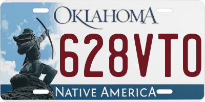 OK license plate 628VTO