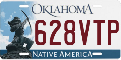 OK license plate 628VTP