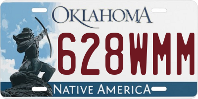OK license plate 628WMM