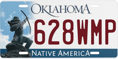 OK license plate 628WMP