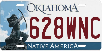 OK license plate 628WNC