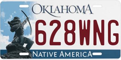 OK license plate 628WNG