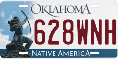 OK license plate 628WNH