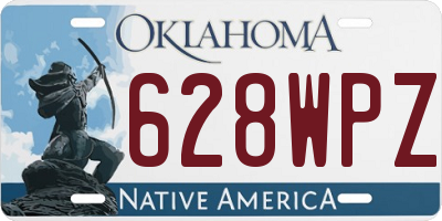 OK license plate 628WPZ