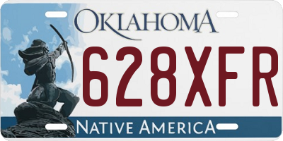 OK license plate 628XFR