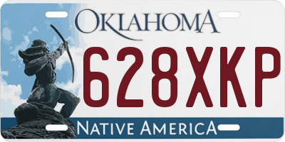 OK license plate 628XKP