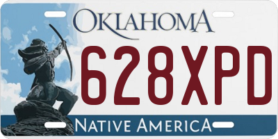 OK license plate 628XPD