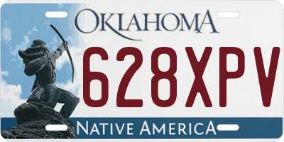 OK license plate 628XPV