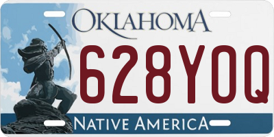 OK license plate 628YOQ