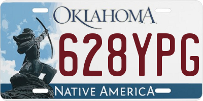 OK license plate 628YPG