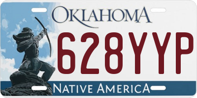 OK license plate 628YYP
