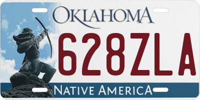 OK license plate 628ZLA