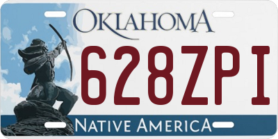 OK license plate 628ZPI
