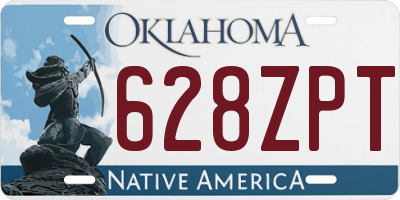 OK license plate 628ZPT
