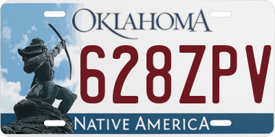 OK license plate 628ZPV