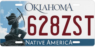 OK license plate 628ZST