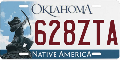 OK license plate 628ZTA