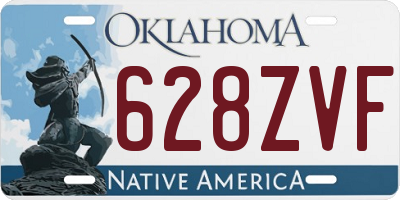 OK license plate 628ZVF