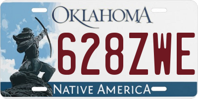 OK license plate 628ZWE