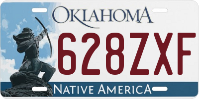 OK license plate 628ZXF