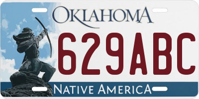 OK license plate 629ABC