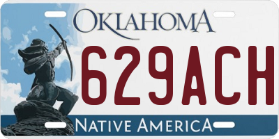 OK license plate 629ACH