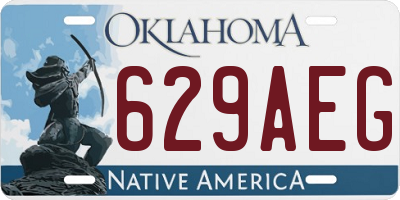 OK license plate 629AEG