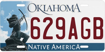 OK license plate 629AGB