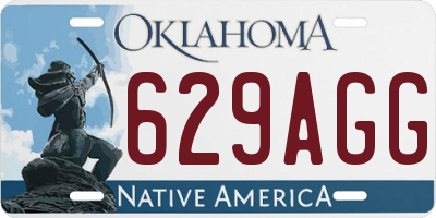 OK license plate 629AGG