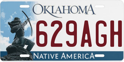OK license plate 629AGH