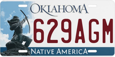 OK license plate 629AGM