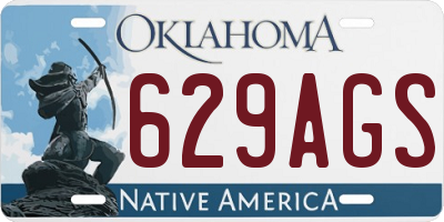OK license plate 629AGS