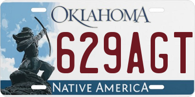 OK license plate 629AGT