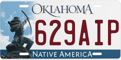 OK license plate 629AIP