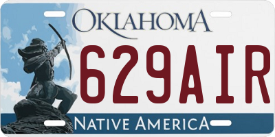 OK license plate 629AIR