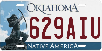OK license plate 629AIU