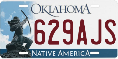 OK license plate 629AJS