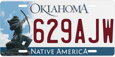 OK license plate 629AJW